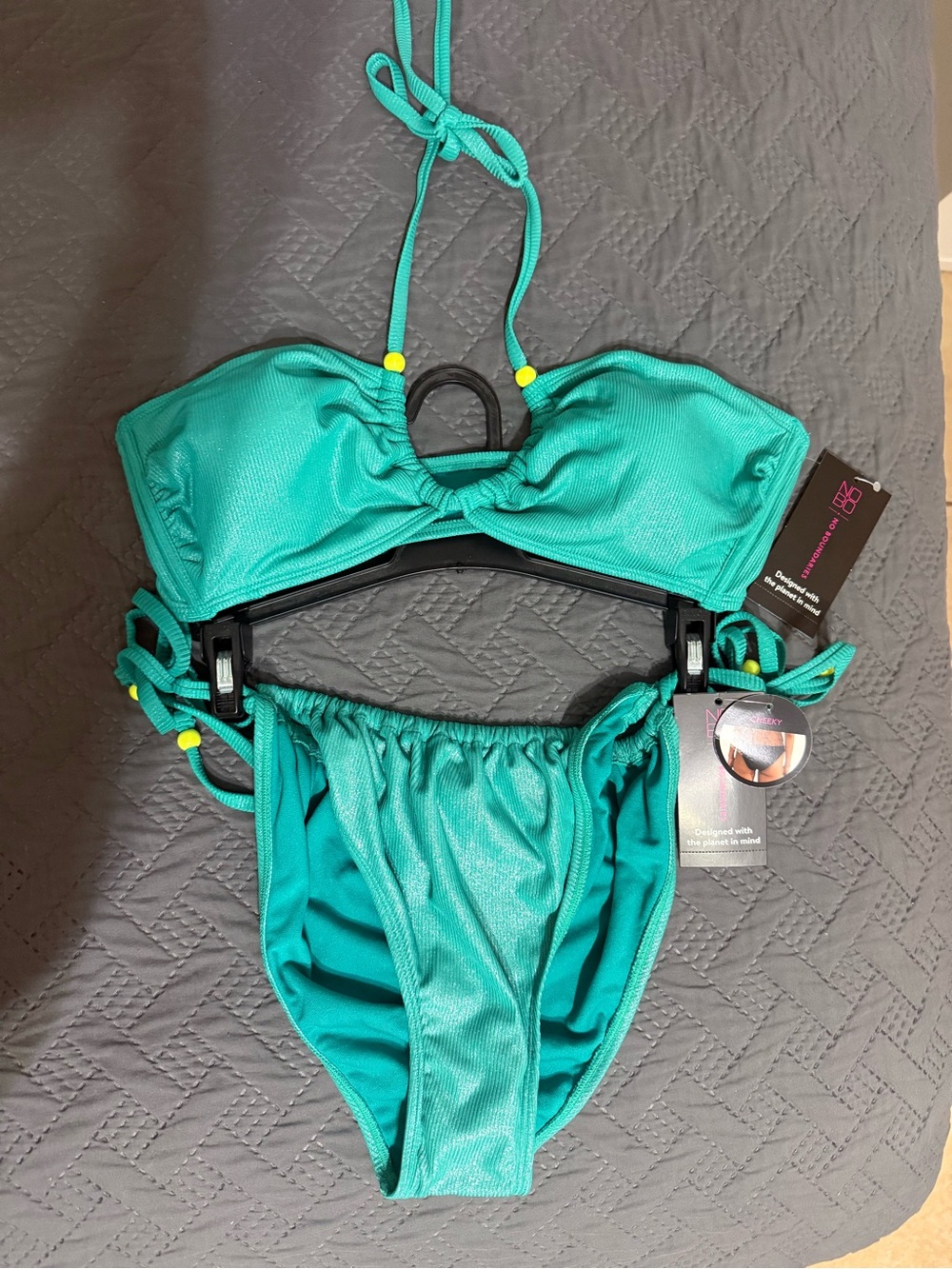 Teal Two-Piece Bikini Set - Solid Teal